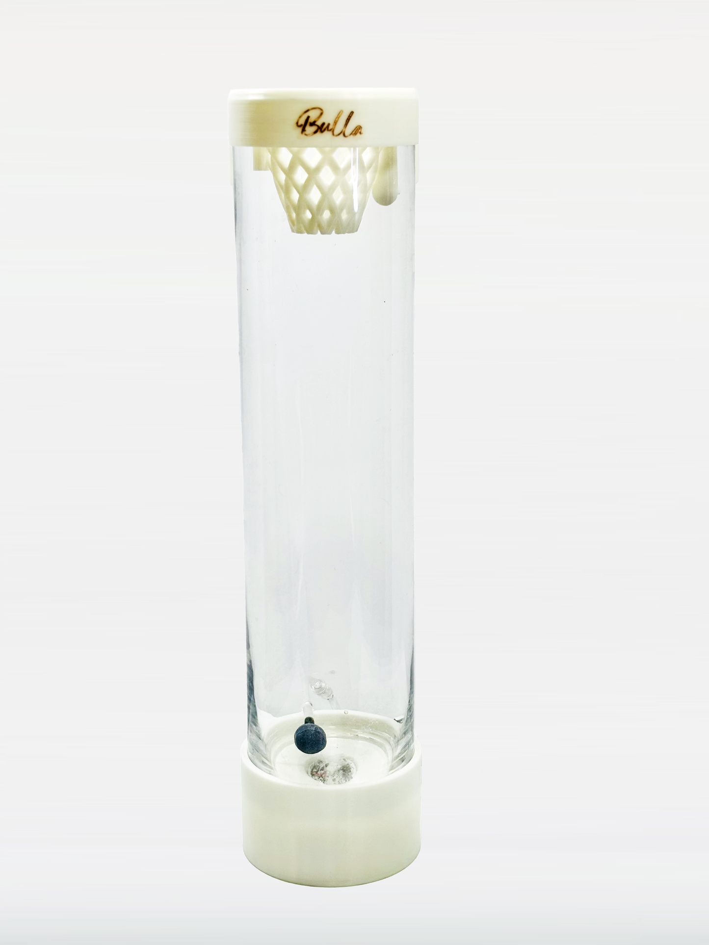 Bulla bubble pot, עציץ הידרופוני דקורטיבי בצבע לבן אבן, בינוני לצמחי נוי ביתים