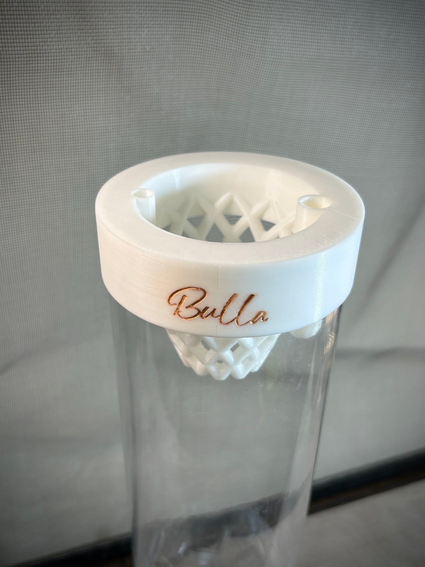 Bulla bubble pot, עציץ הידרופוני דקורטיבי בצבע לבן אבן, בינוני לצמחי נוי ביתים